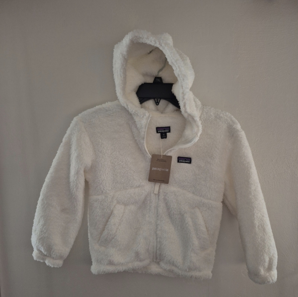 Nwt Patagonia Kids Girls Los Gatos Hoody Coat Jacket With Hood Xs Extra Small